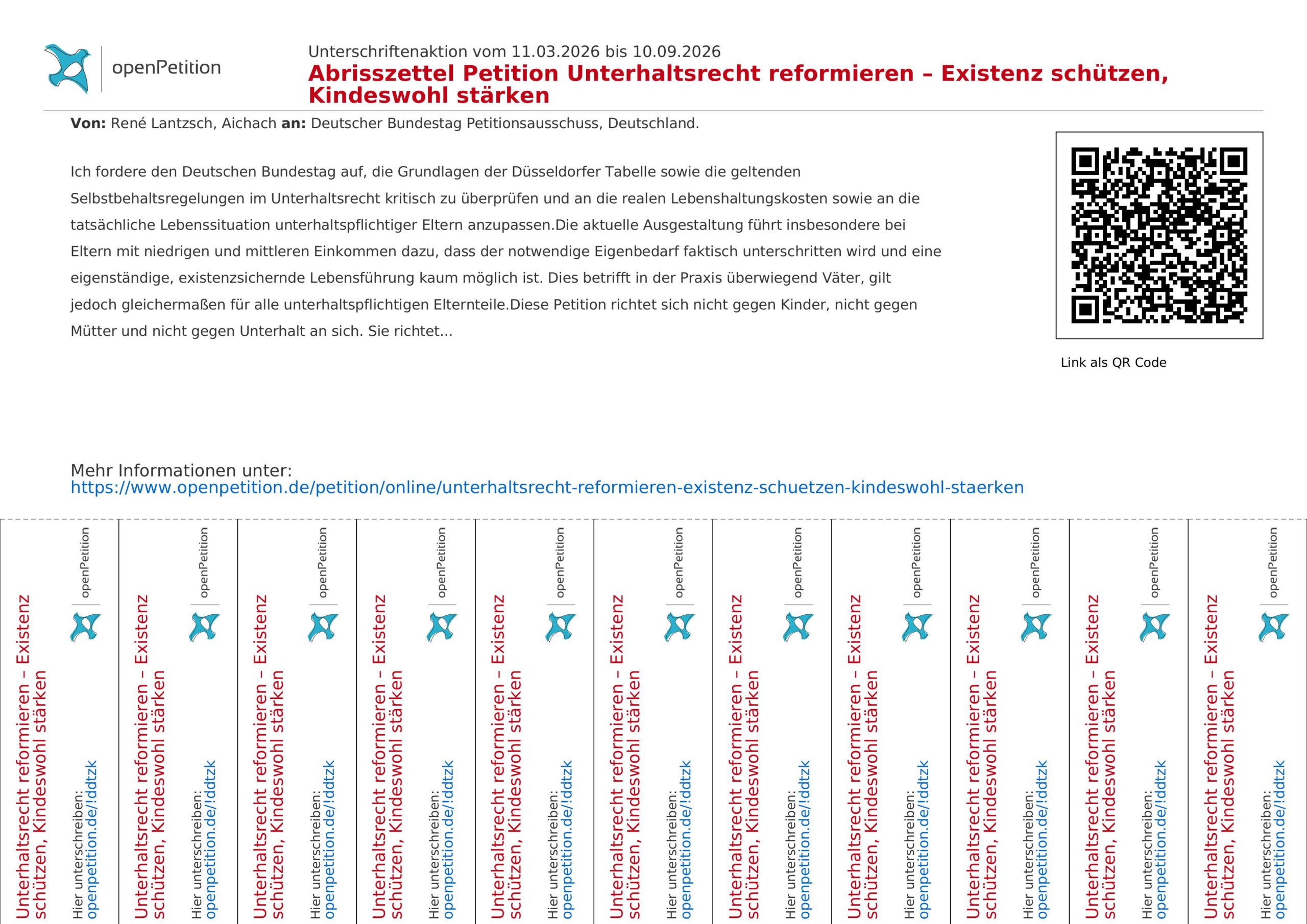 Abrisszettel Vorschau